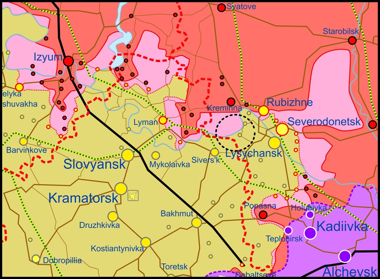 карта боевых действий в луганской области