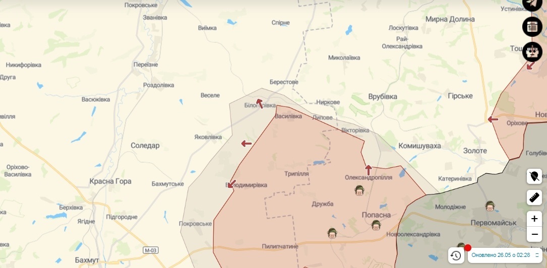Ситуація станом на 02:28 26.05.2022 року