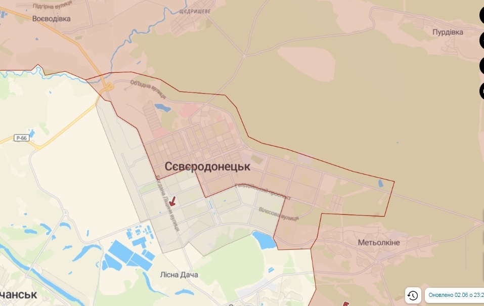 Мапа станом на 3 червня 2022