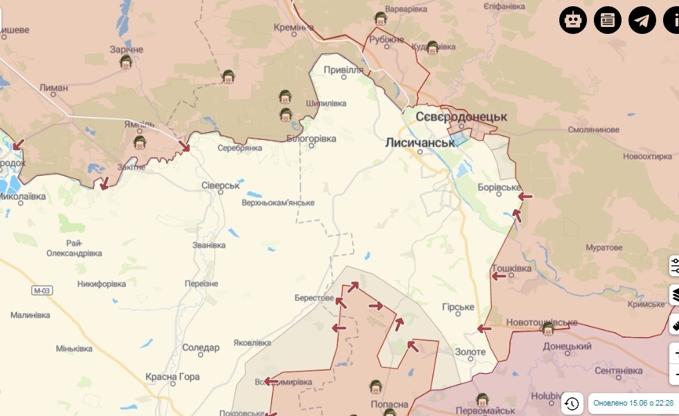Ситуація в Луганській області на 16 червня