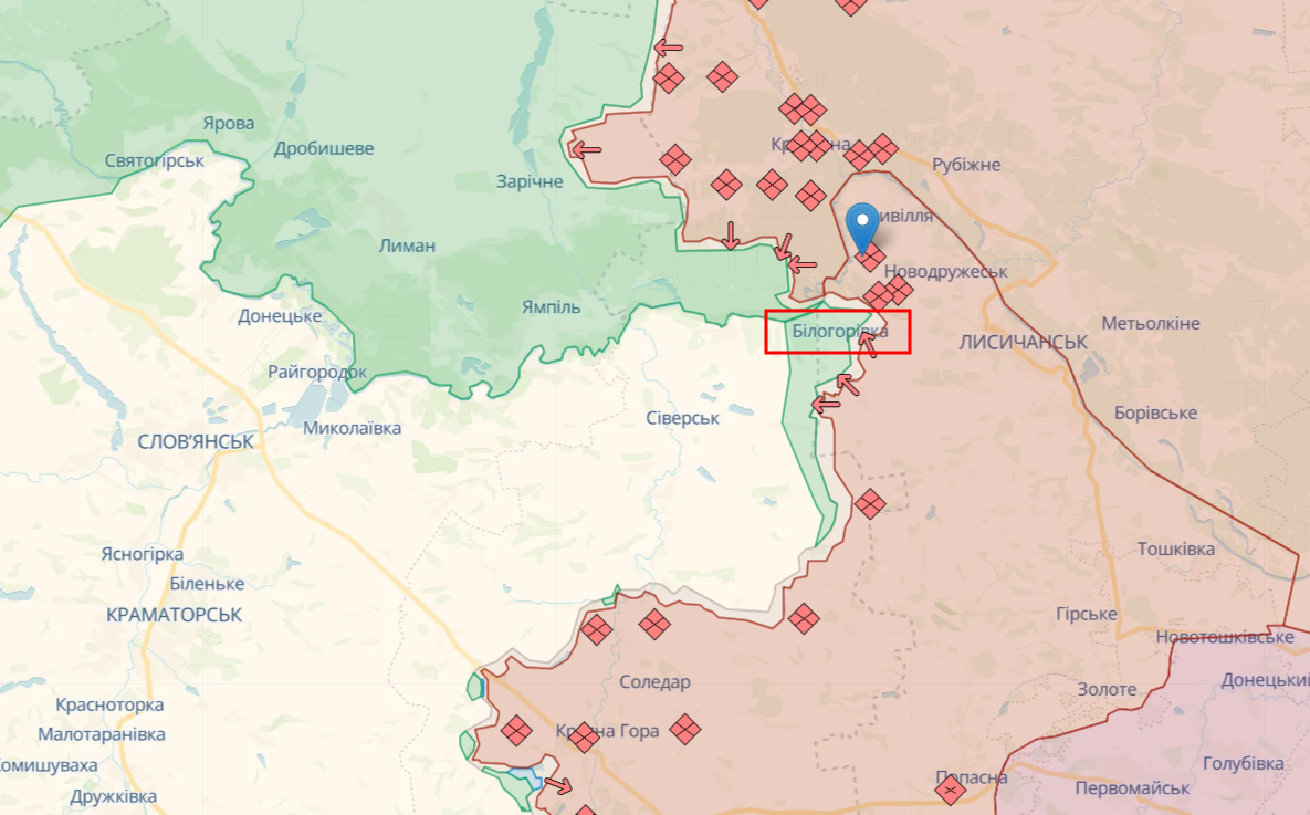ЗСУ контратакують росіян на Луганщині та закріплюються на позиціях в напрямку Білогорівка - Шипилівка, 21.06.2023